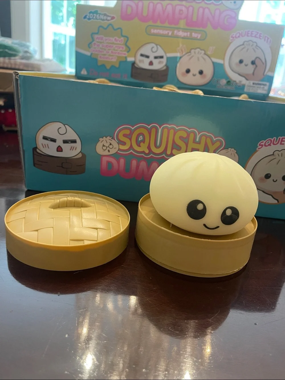 Cute Squishy Dumpling Stress Toy - Cream in box nwt